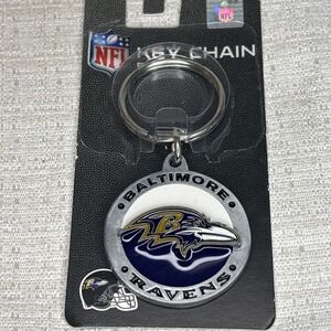New Y2K Official Licensed NFL Baltimore Ravens Enamel Keychain Logo Fanatix 2004